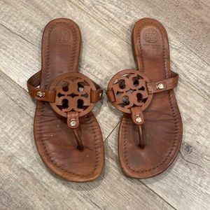 Tory Burch Miller tan leather sandals size 8